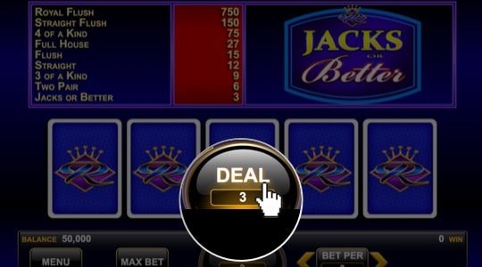 Deal knop indrukken