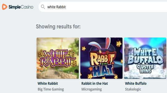 Zoek het White Rabbit slot op