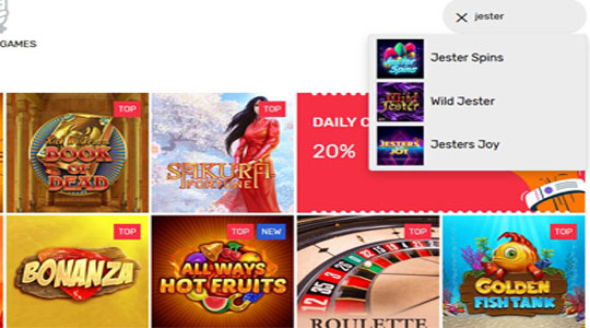 Open Jester Spins
