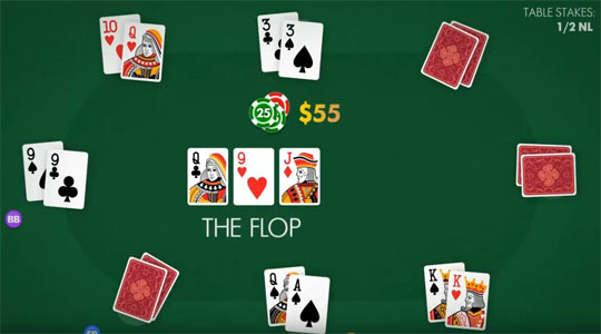 Inzetronde 2 na de flop 