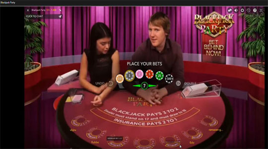 Blackjacktafel kiezen