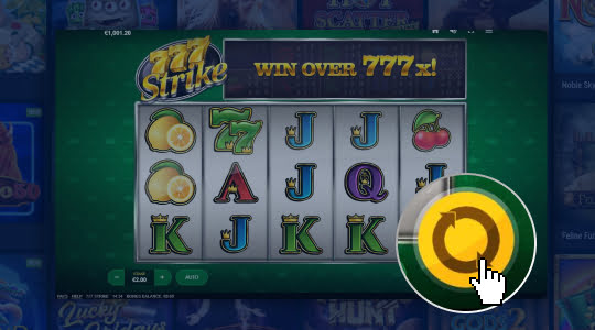 Klik op de spin knop