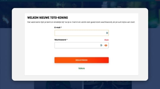 E-mailadres opgeven