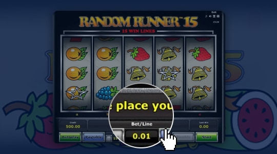 Inzet wijzigen op het slot