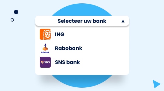 Bedrag bepalen en bank selecteren