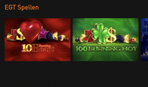 Spellen van EGT beschikbaar bij het Casino777