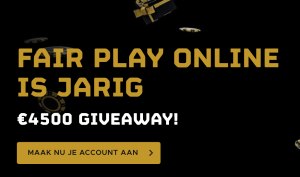 Fair Play Casino Online viert zijn verjaardag met een weggeefactie