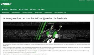 Unibet keert free-bets uit voor het WK 2022