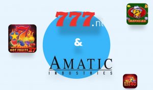 Spellen van Amatic beschikbaar bij het Casino777