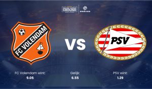 FC Volendam ontvangt PSV op de zondagmiddag