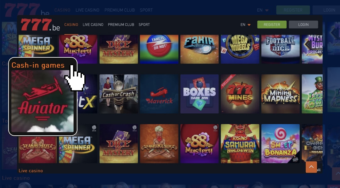Open één van de Crash Games