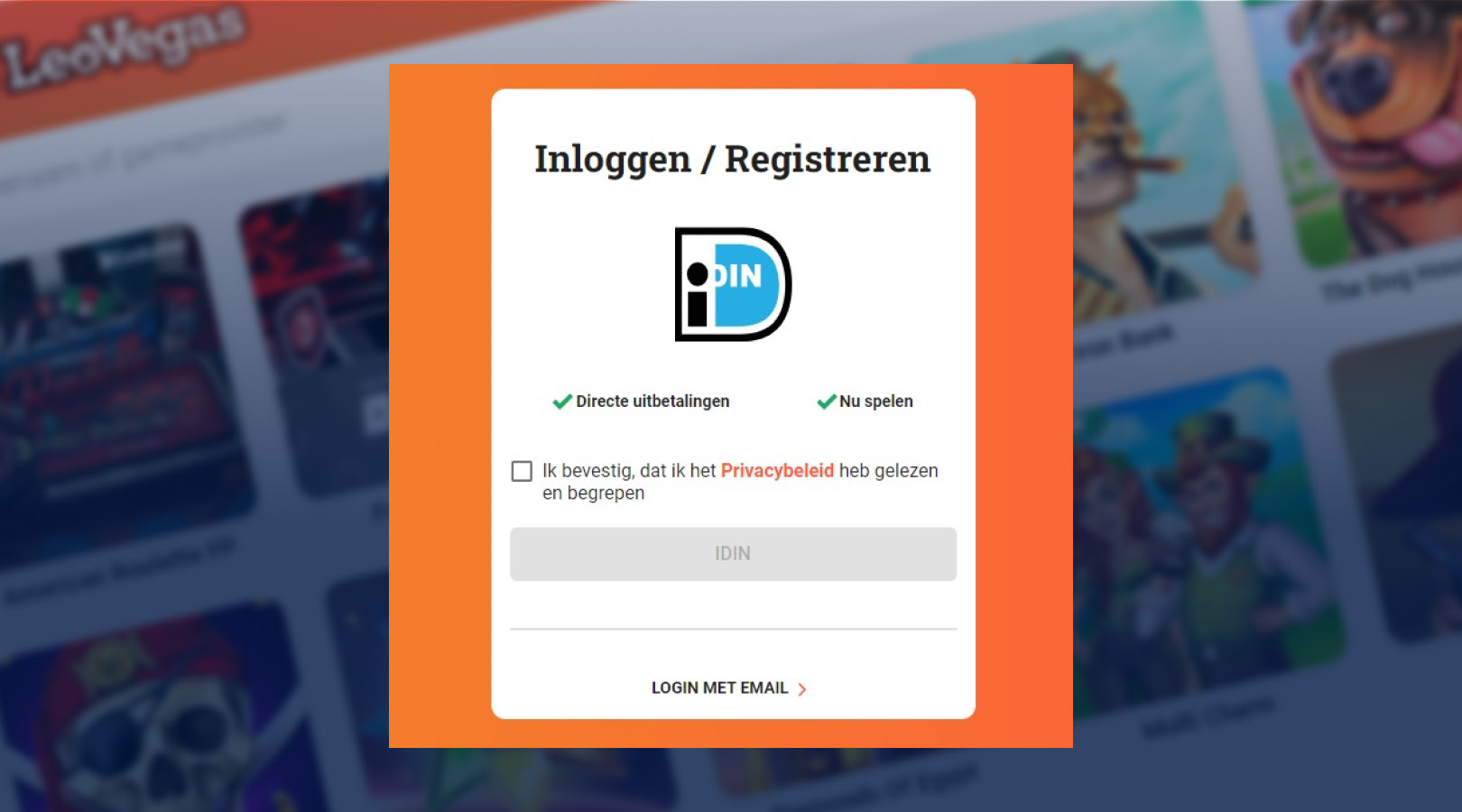 Inloggen en registreren met iDIN