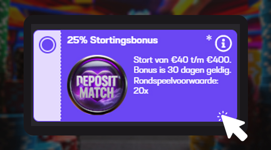De bonus activeren